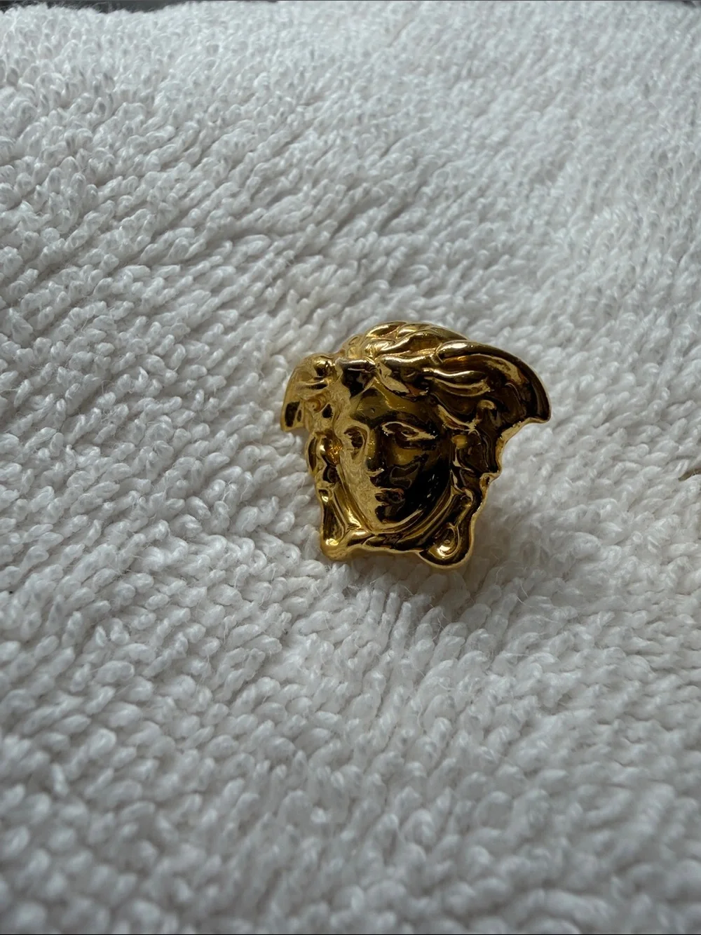 VERSACE Gold Medusa Head Stud Earrings AUTHENTIC